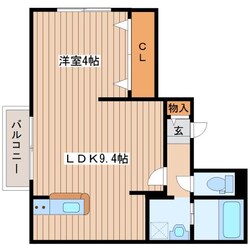 エアフォルク八軒の物件間取画像